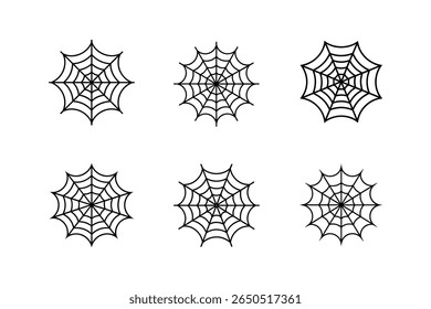 ícone de teia de aranha ilustração vetorial de arte de linha