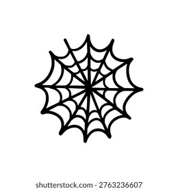 Spider web icon logo design. Cobweb sign and symbol. Spiderweb icon. Halloween decoration.