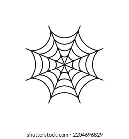 Spider web icon logo vector illustration