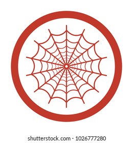 Spider web icon on white background. Vector illustration