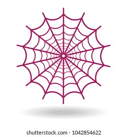 Spider web icon on white background. Vector illustration