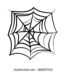 spider web icon on white background silhouette icon vector illustration