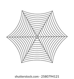Spider Web Icon On White Vector Background.