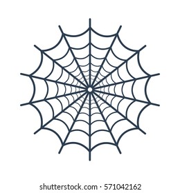 Spider web icon on white background. Vector illustration