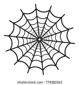 Spider web icon on white background. Vector illustration