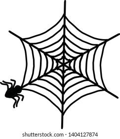 Spider web icon. Outline spider web icon for web design isolated on white background