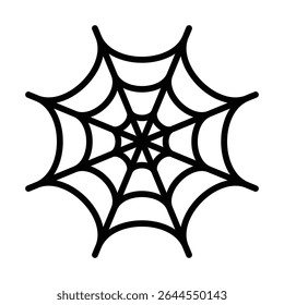 Spider web icon outline set sign