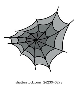 Spider web icon. Outline spider web vector icon color flat isolated
