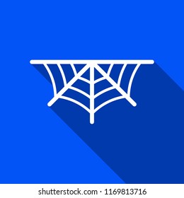 Spider web icon with shadow , vector sign design