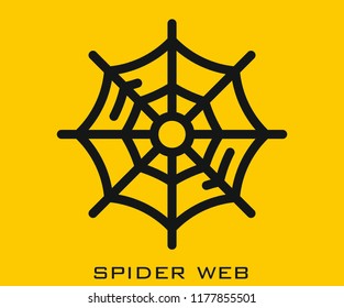 Spider web icon signs