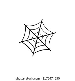 Spider web icon. Simple outline vector of Halloween set for UI and UX, website or mobile application
