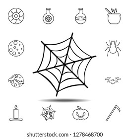 Spider web icon. Simple outline vector element of Halloween icons set for UI and UX, website or mobile application