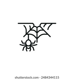 Spider web Icon. Simple Spider web icon for social media, app and web design. Vector illustration.