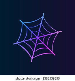 Spider web  icon. Simple thin line, outline vector of halloween icons for ui and ux, website or mobile application