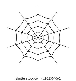 Spider web icon. Spooky or creepy halloween concept vector illustration.