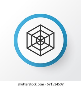 Spider Web Icon Symbol. Premium Quality Isolated Cobweb Element In Trendy Style.