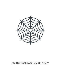 Spider Web icon symbol vector illustration isolated on white background