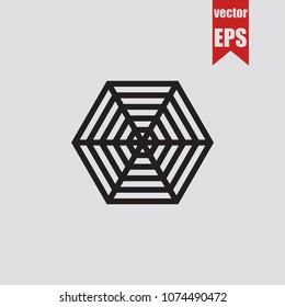 spider web icon in trendy isolated on grey background.Vector illustration.