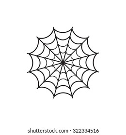 Spider web icon vector