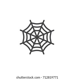 Spider web icon vector, filled flat sign, solid pictogram isolated on white. Halloween holiday Symbol, logo illustration