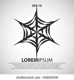 spider web icon. spider web vector illustration