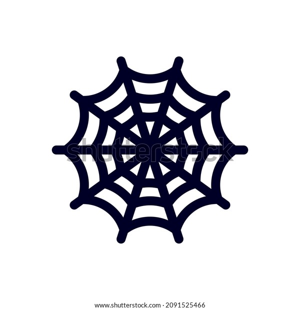 Spider Web Icon Vector Illustration Black Stock Vector (Royalty Free ...
