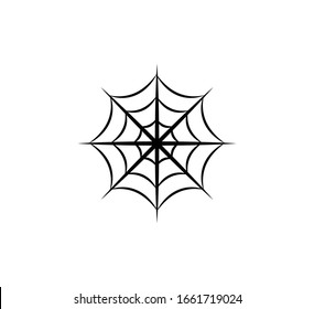 Spider web icon vector logo template