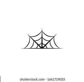 Spider web icon vector logo template