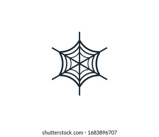 Spider Web Icon Vector Logo Template Illustration Design