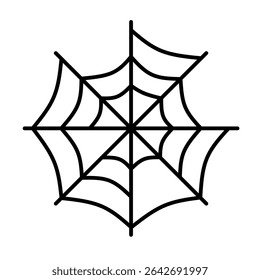spider web icon vector on white background