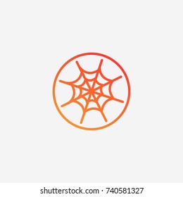 Spider web  icon.gradient illustration isolated vector sign symbol