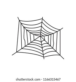 Spider web illustration. Spider web icon. Vector.