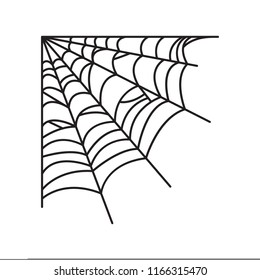 Spider web illustration. Spider web icon. Vector.