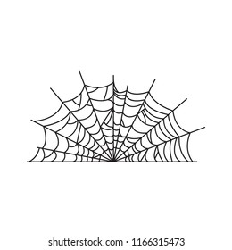 Spider web illustration. Spider web icon. Vector.