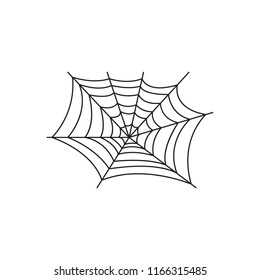 Spider web illustration. Spider web icon. Vector.