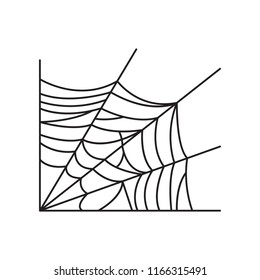 Spider web illustration. Spider web icon. Vector.