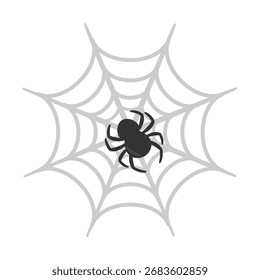 Spider and spider web illustration material