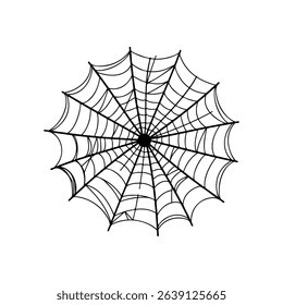 Spider Web Illustration on white background