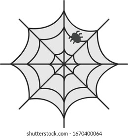 Spider web, illustration, vector on white background.