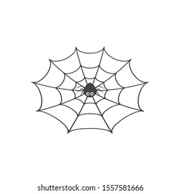 spider web  ilustration logo vector template 