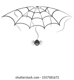 spider web  ilustration logo vector template 