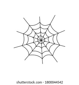 Spider web ilustration logo vector template