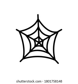 Spider web ilustration logo vector template