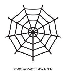 Spider web ilustration logo vector template