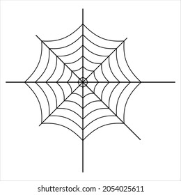 Spider web isolated. cobweb Halloween illustration.