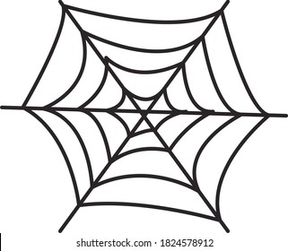 Spider web isolated on white background. Vector icon for design, print. Vector EPS 10