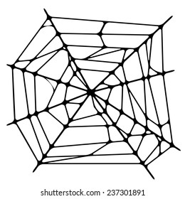 Spider web isolated on white background. vector illustration.