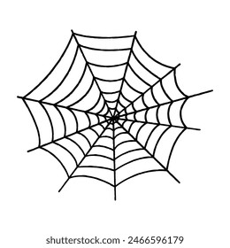 Spider web isolated on white, spiderweb vector
