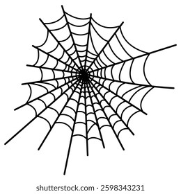 Spider web isolated on white background.