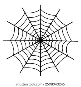 Spider web isolated on white background.